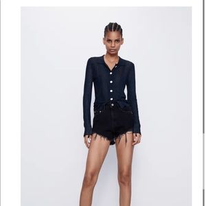 Zara High Rise Denim Shorts